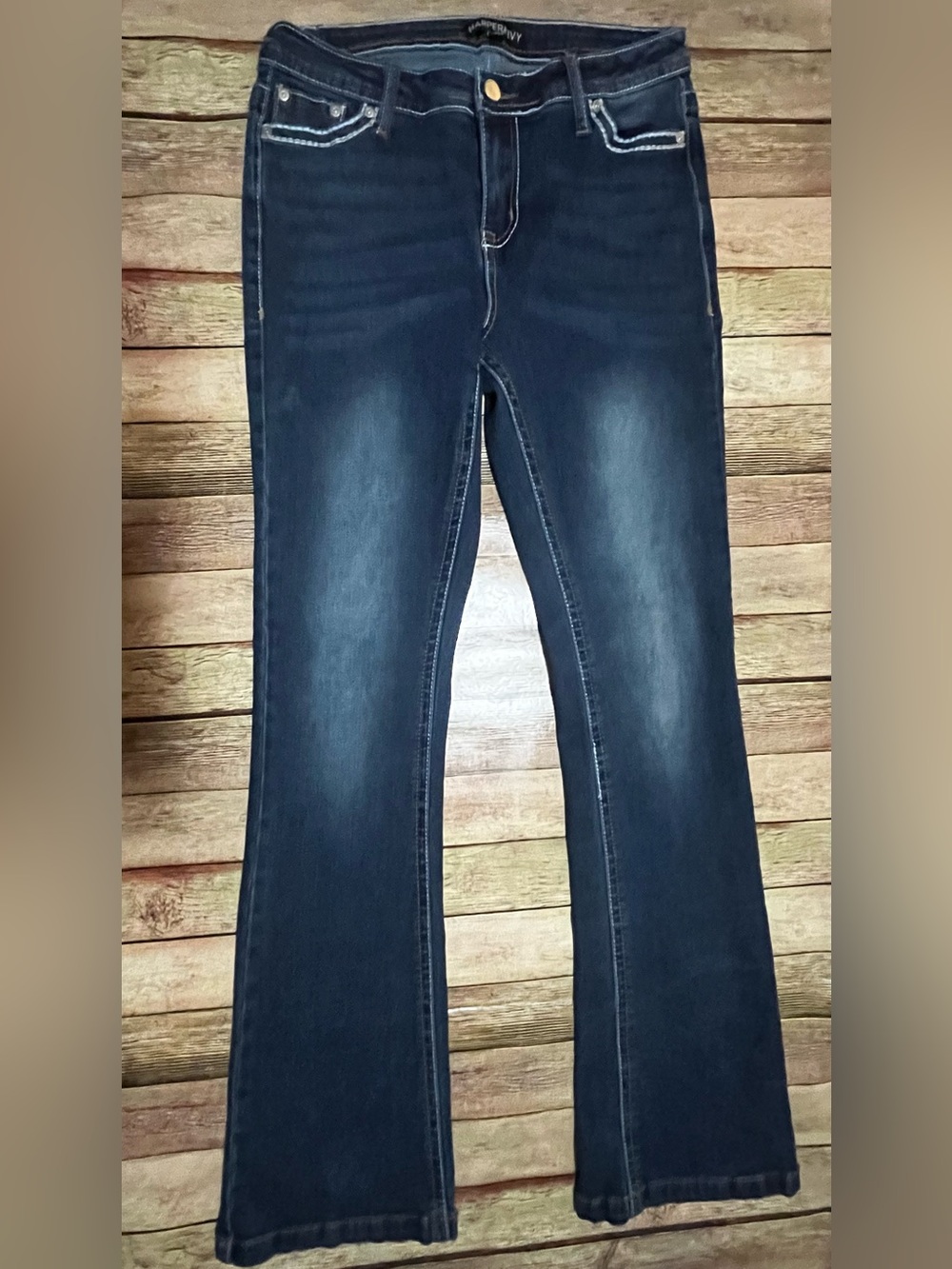 Harper Dark Blue Flare Jeans